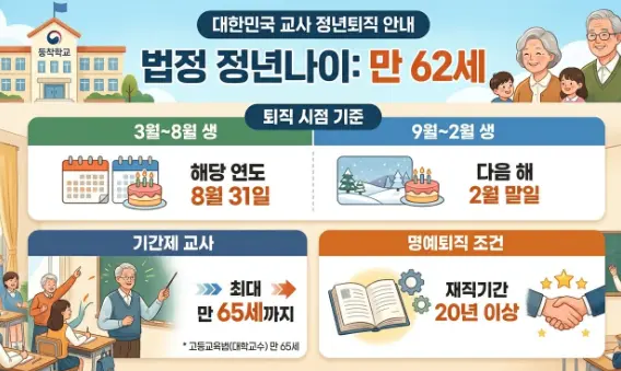 교사-정년퇴직-나이-조건