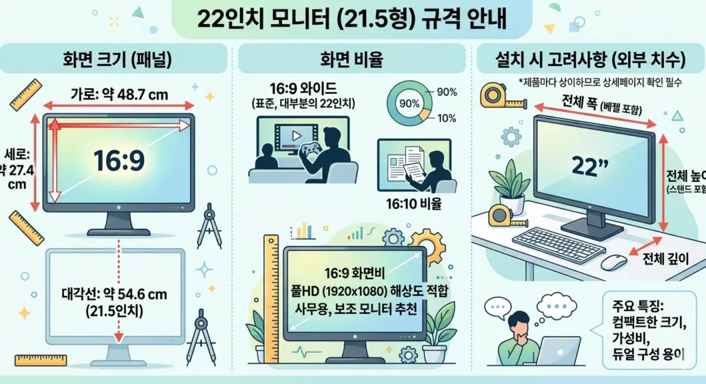 22인치-모니터-가로-세로-크기