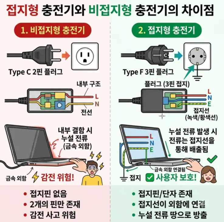 접지와-비접지-충전기의-차이점