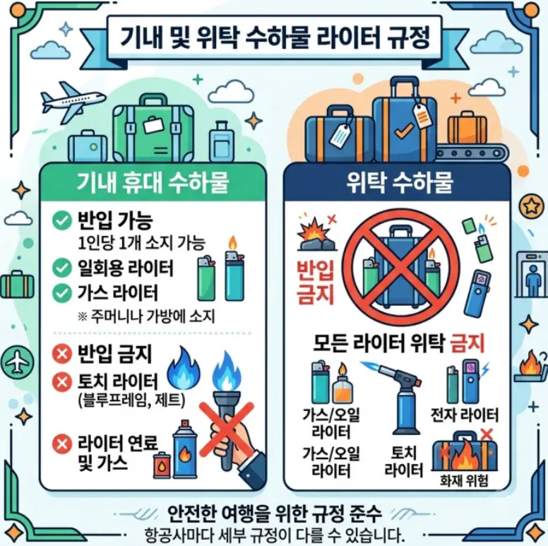 비행기-탑승-시-라이터-기내반입
