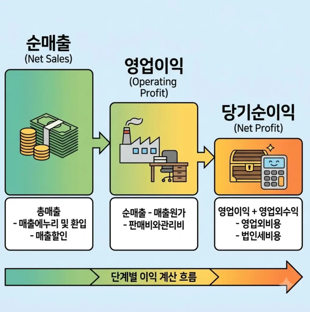 매출액-순이익과-영업이익-차이